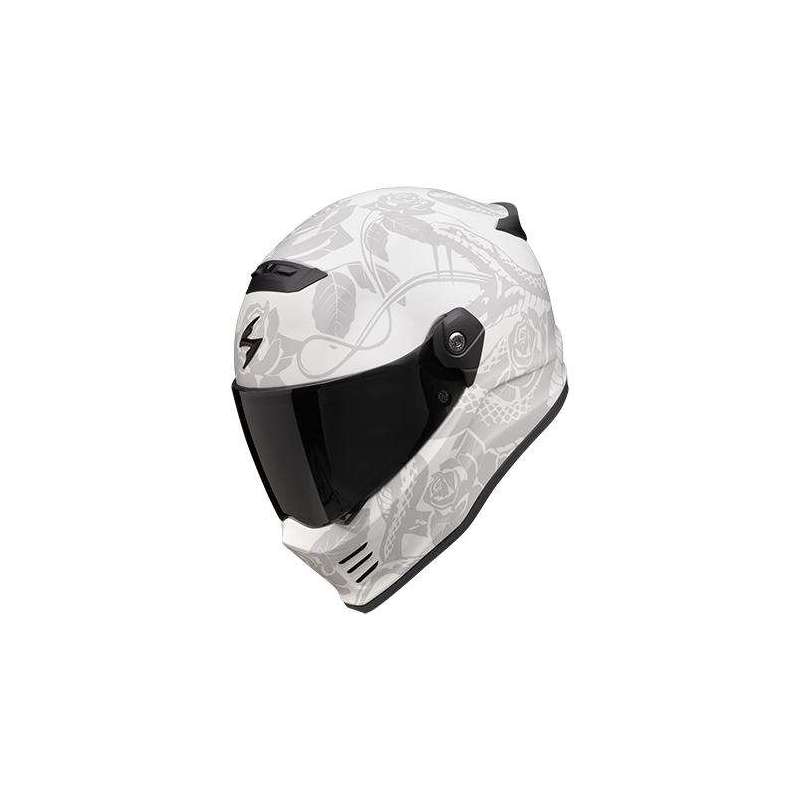 Integralhelm SCORPION COVERT FX DRAGON Hellgrau Matt-Silber