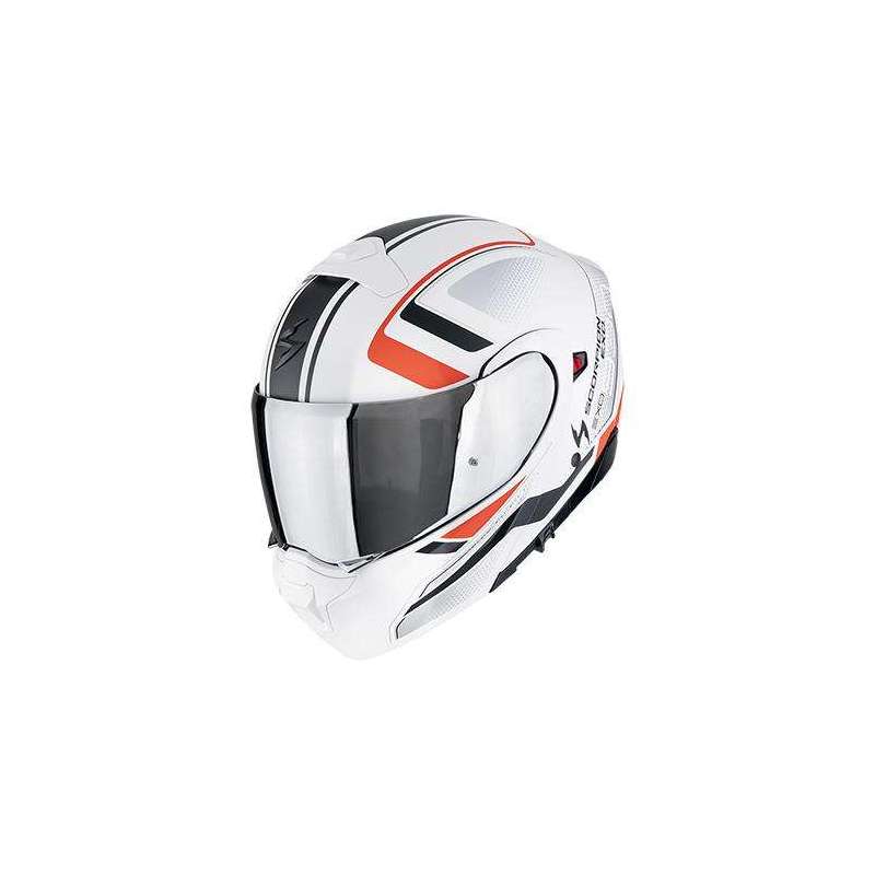 Modulohelm SCORPION EXO-930 EVO ARDENS Mattweiß-Schwarz-Rot