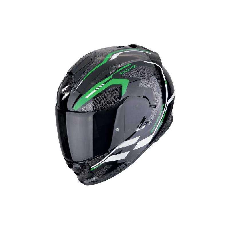 Casque Intégral SCORPION EXO-491 KRIPTA Noir-Vert-Blanc