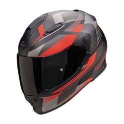 Casque Intégral SCORPION EXO-491 ABILIS Noir Mat-Argent-Rouge