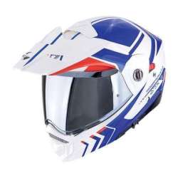 Modulierbarer Helm SCORPION ADX-2 LEWIS Weiß-Blau-Rot