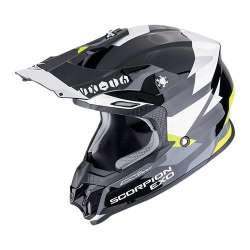 Casque Cross SCORPION VX-16 EVO AIR ROD Noir-Jaune fluo