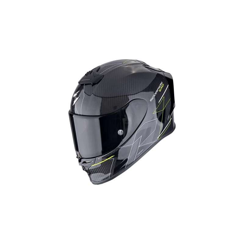 Casque Intégral SCORPION EXO-R1 EVO CARBONE CYNERGY AIR Noir-Jaune fluo