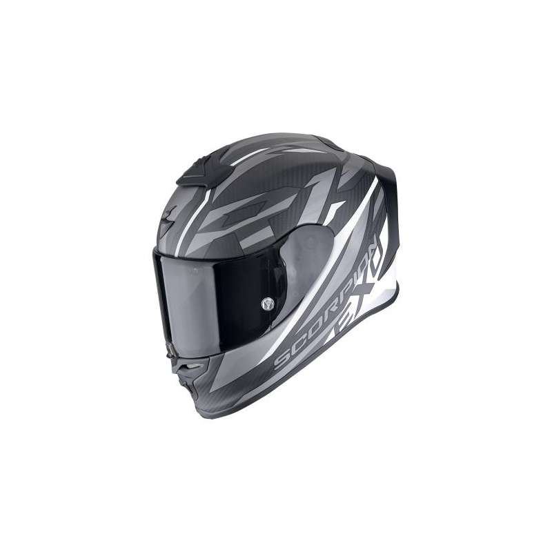 Integralhelm SCORPION EXO-R1 EVO CARBONE RUNNER AIR Mattschwarz - Weiß