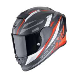 Integralhelm SCORPION EXO-R1 EVO CARBONE RUNNER AIR Mattschwarz - Rot