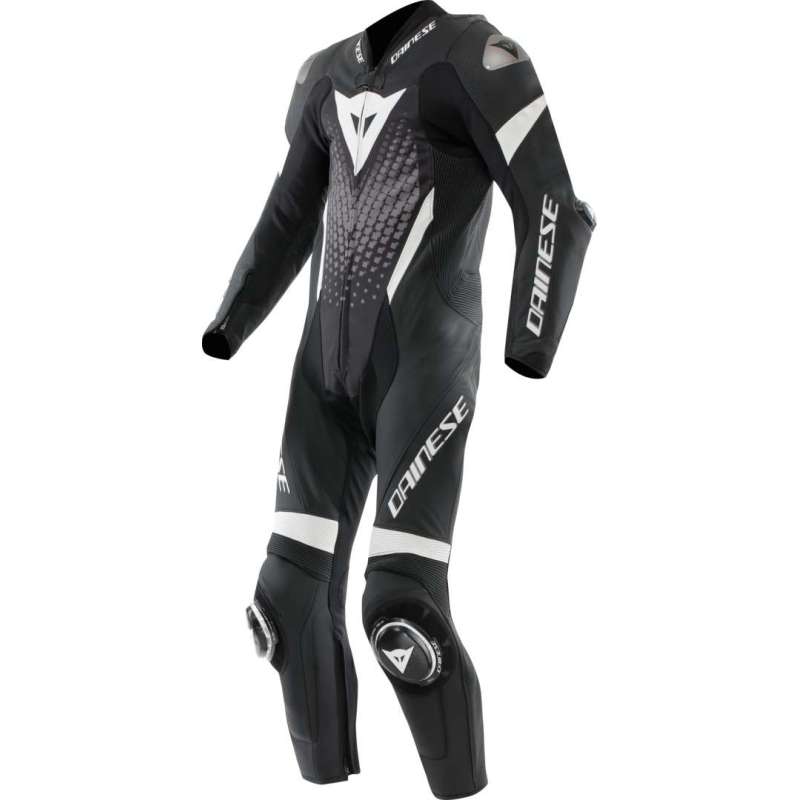 Combinaison Danese en cuir perf. 1Pc Laguna Seca 6 noir-blanc-anthr