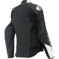 Veste Femmes Dainese en cuir Perf. Rapida noir mat-blanc