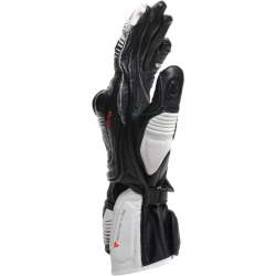 Gants Dainese Fiero Metal noir-blanc-rouge fluo