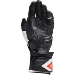 Gants Dainese Fiero Metal noir-blanc-rouge fluo