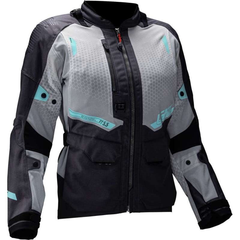 Jacke Leatt ADV FlowTour 5.5 Women V25 dunkelgrau beige türkis