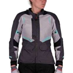Jacke Leatt ADV FlowTour 5.5 Women V25 dunkelgrau beige türkis