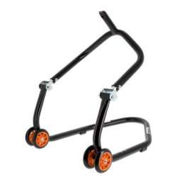 Béquille de stand avant sous té BIHR Home Track noir mat roues orange