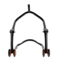 Béquille de stand avant sous té BIHR Home Track noir mat roues orange