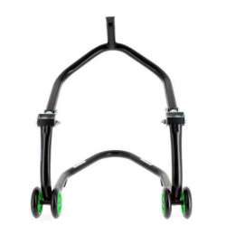 Béquille de stand avant sous té BIHR Home Track noir mat roues vert