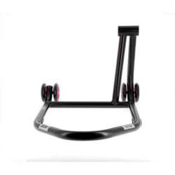 Béquille de stand monobras droite BIHR Home Track noir mat roues rose