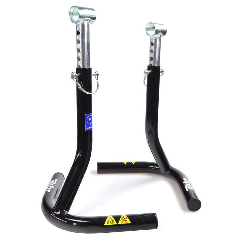 Béquille de stand centrale BIHR pour repose-pieds racing - Extensible 390mm-480mm
