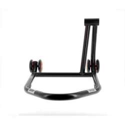 Béquille de stand monobras droite BIHR Home Track noir mat roues orange