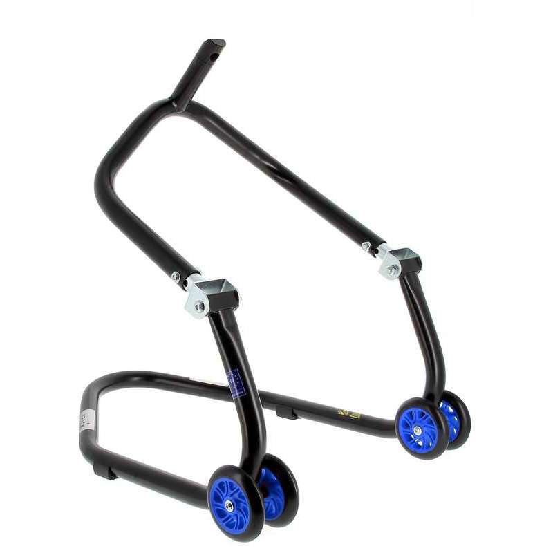 Béquille de stand avant sous té BIHR Home Track noir mat roues bleu