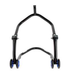 Béquille de stand avant sous té BIHR Home Track noir mat roues bleu