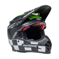 Cross Helm BELL Moto-9S Flex - Fasthouse Smoke Bomb Matte Gloss Black/HiViz Yellow