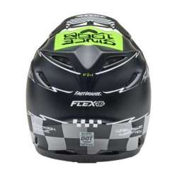 Cross Helm BELL Moto-9S Flex - Fasthouse Smoke Bomb Matte Gloss Black/HiViz Yellow
