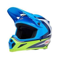 Cross Helm BELL MX-9 Mips - Jackal Gloss Blue/Hi-Viz Yellow