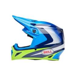 Casque Cross BELL MX-9 Mips - Jackal Gloss Blue/Hi-Viz Yellow