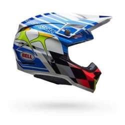 Helm Cross BELL Moto-10 Spherical - Pro Circuit 25 Gloss Blue/White