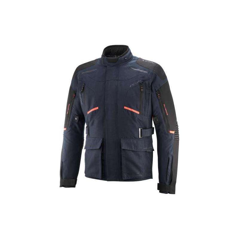 IXON MIDGARD Navy Jacket Knallrot