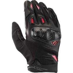 Handschuhe IXON RISE AIR 2 Sommer Schwarz Leuchtend Rot