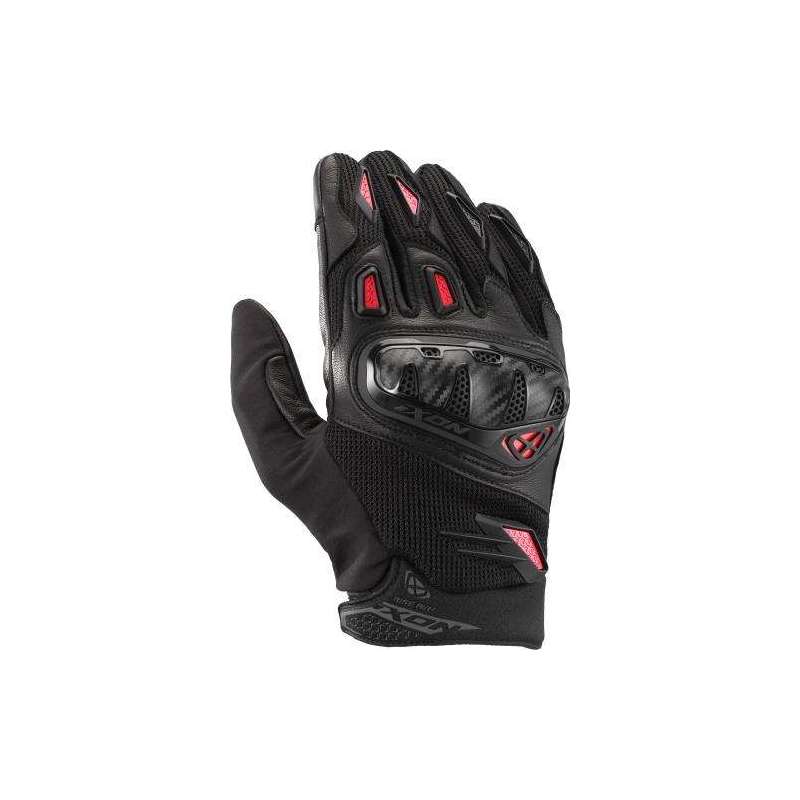 Handschuhe IXON RISE AIR 2 Sommer Schwarz Leuchtend Rot