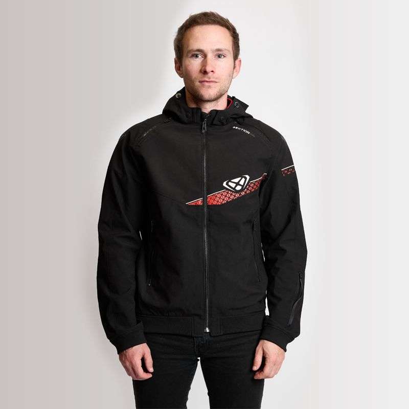 Veste IXON SECTION Noir Blanc Rouge