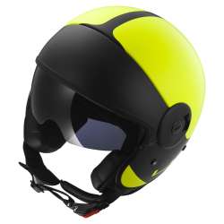 Casque Jet LS2 OF597 Cabrio Via - jaune fluo