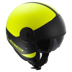 Casque Jet LS2 OF597 Cabrio Via - jaune fluo