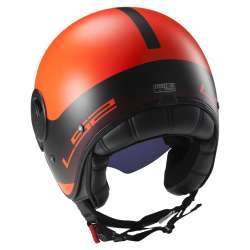 Casque Jet LS2 OF597 Cabrio Via - orange